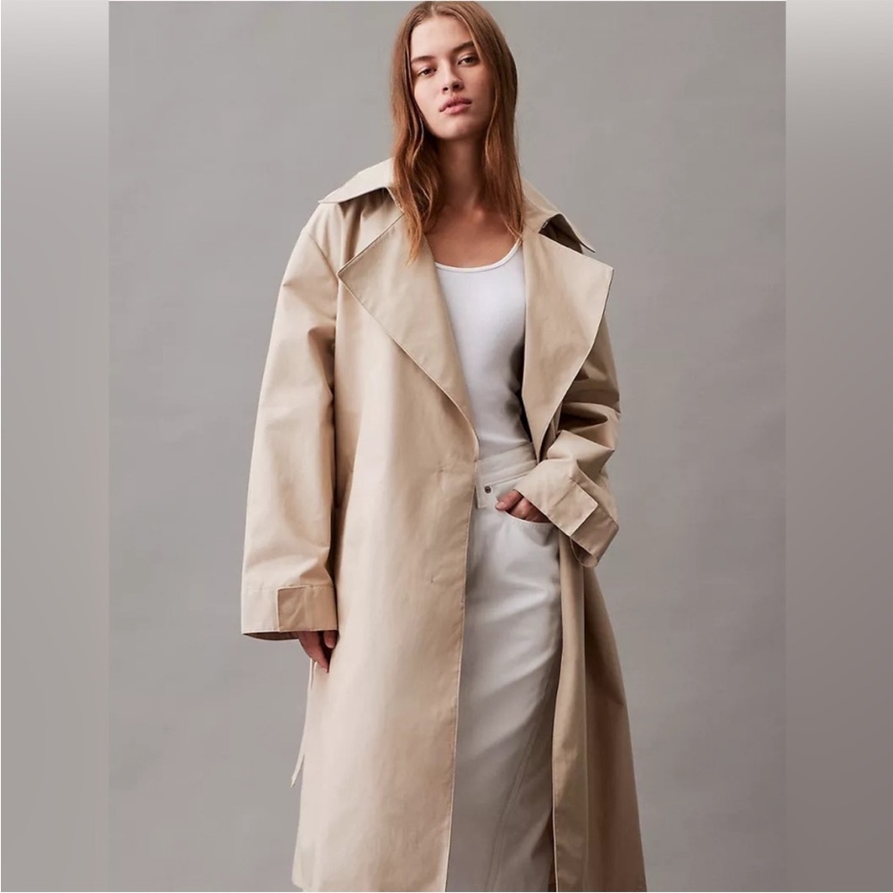 NWT S Calvin Klein Essential Trench Coat